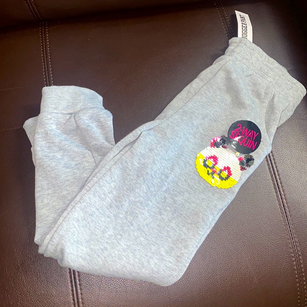 Girls 5/6 Heather Gray Jogger Pant